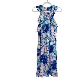 Lilly Pulitzer Rory Dress Sweet Pea Pink Tropics Sz 12 Beach Vacation